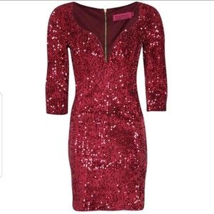 Boohoo sequin v wire bodycon dress size small